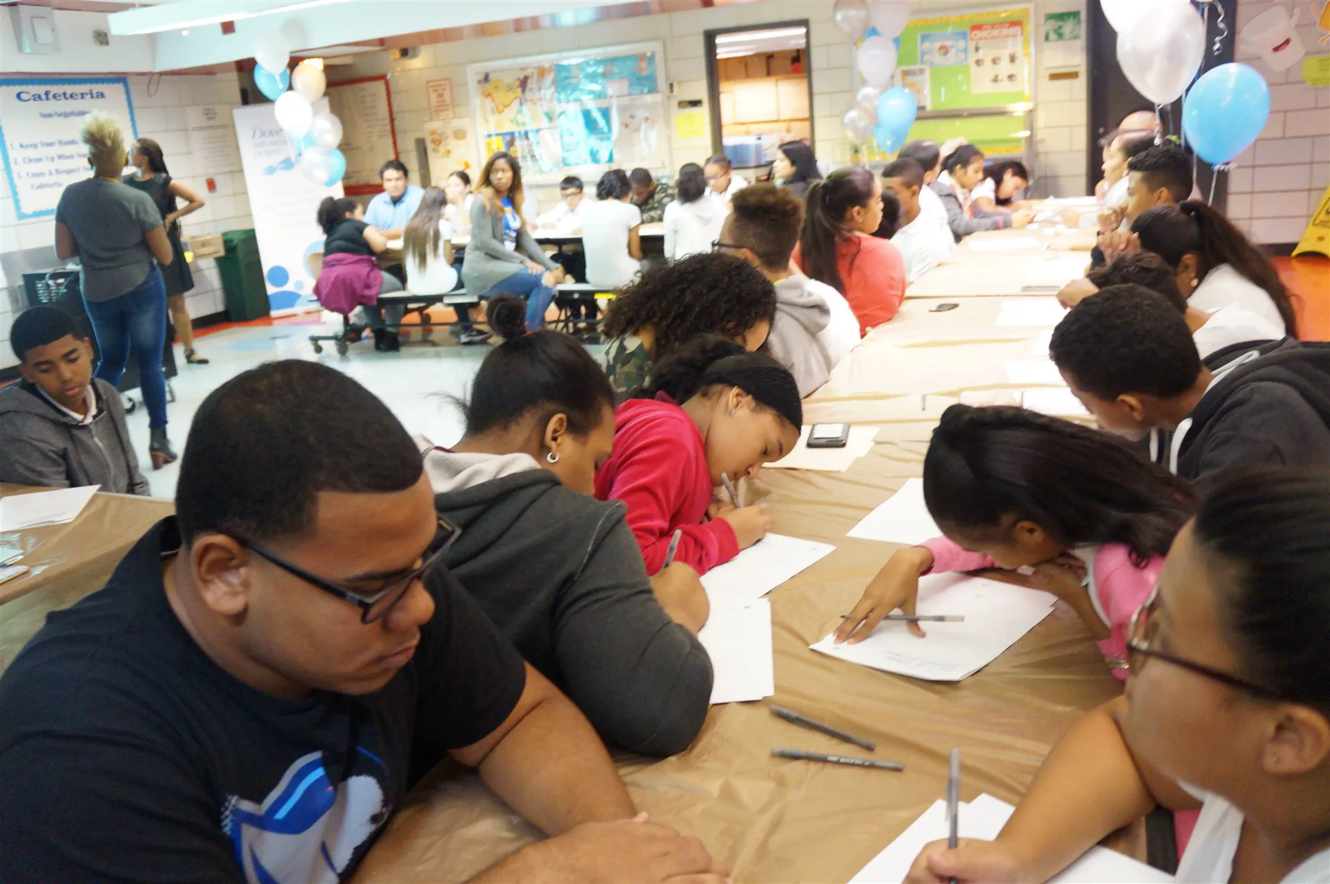 Children taking part in a classroom activity